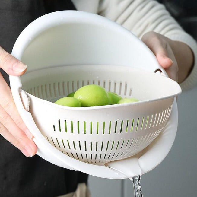 Double-Dish Sink Drain Basket